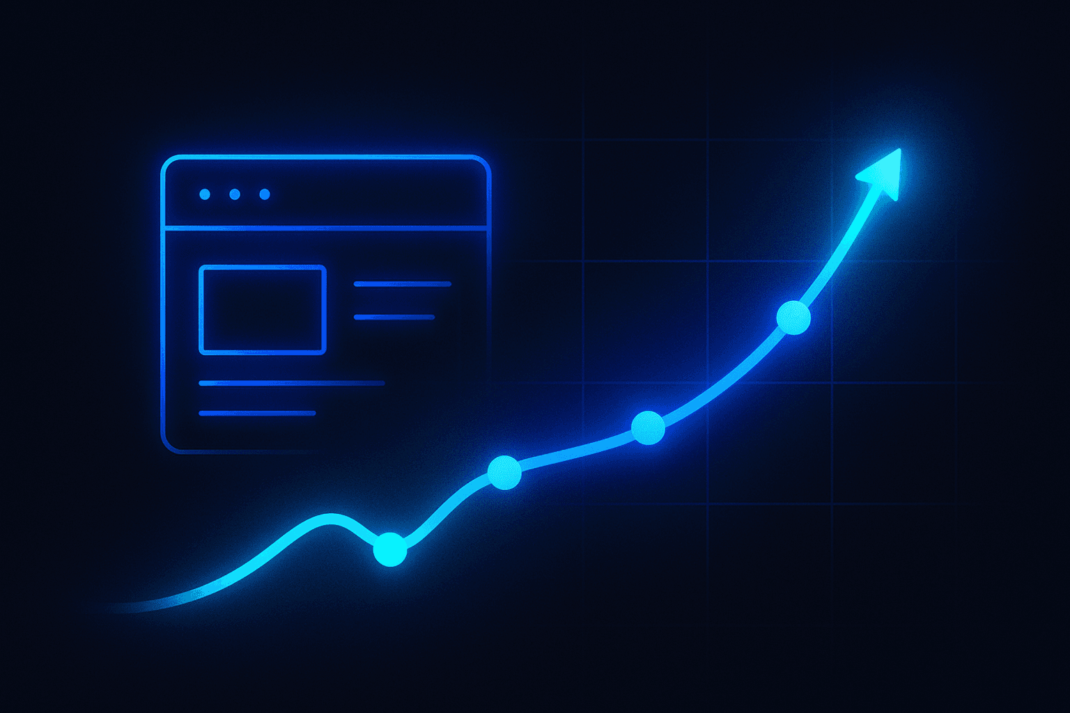 A laptop showing a website dashboard with analytics and content tools open