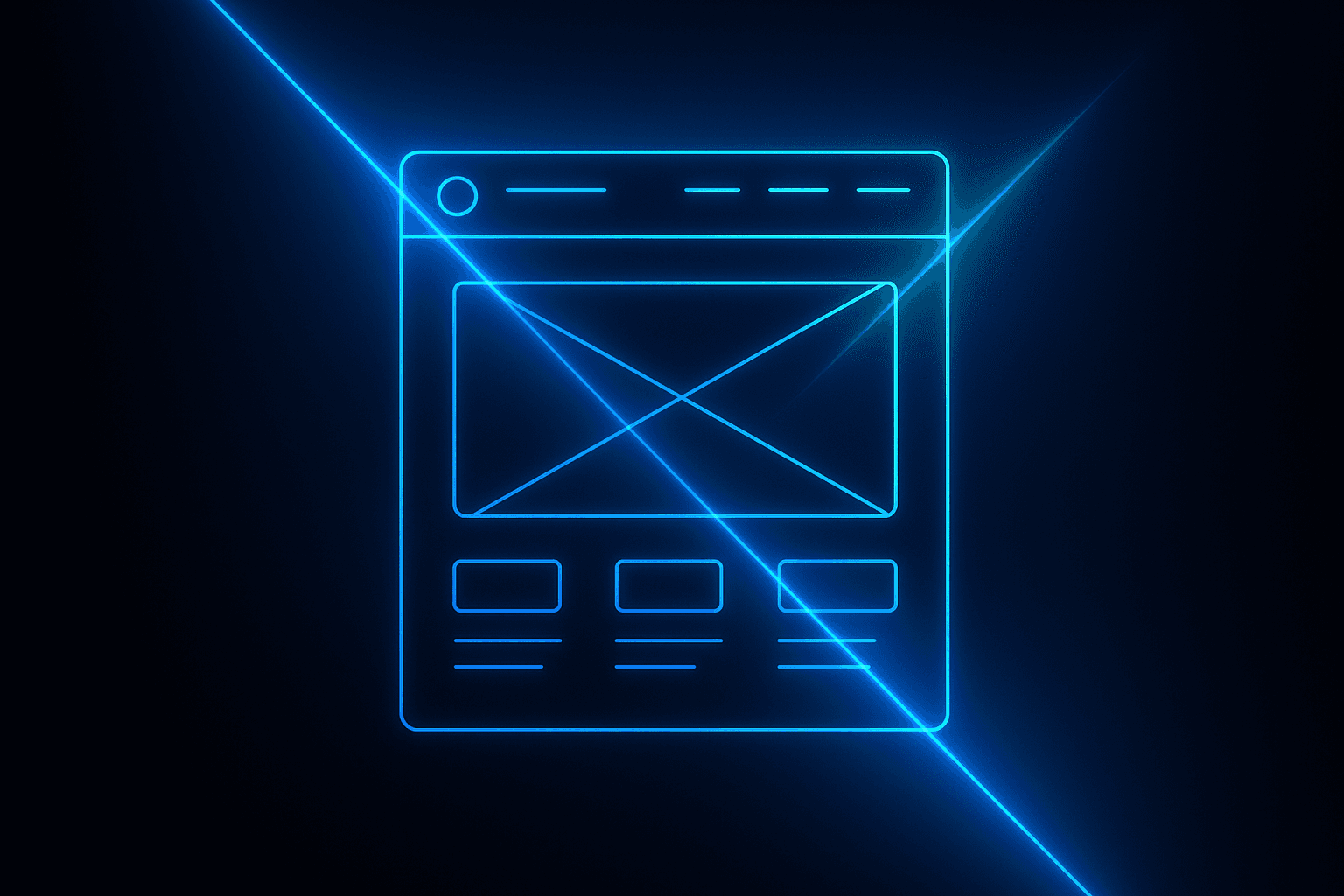 Wireframe of a B2B homepage showing hero, proof, offer, and CTA sections in order